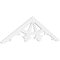 Ekena Millwork Pitch Riley Architectural Grade PVC Gable Pediment, 60"W x 17 1/2"H x 1"P (7/12) GPP060X018X100RIL - alternate 1